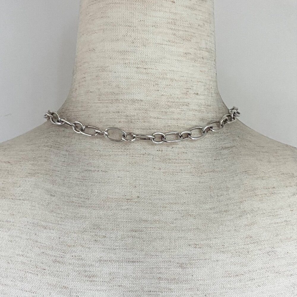 Silpada Sterling Silver 925 Virtuosity Stamped Cross Front Toggle Necklace 17" - Picture 7 of 16